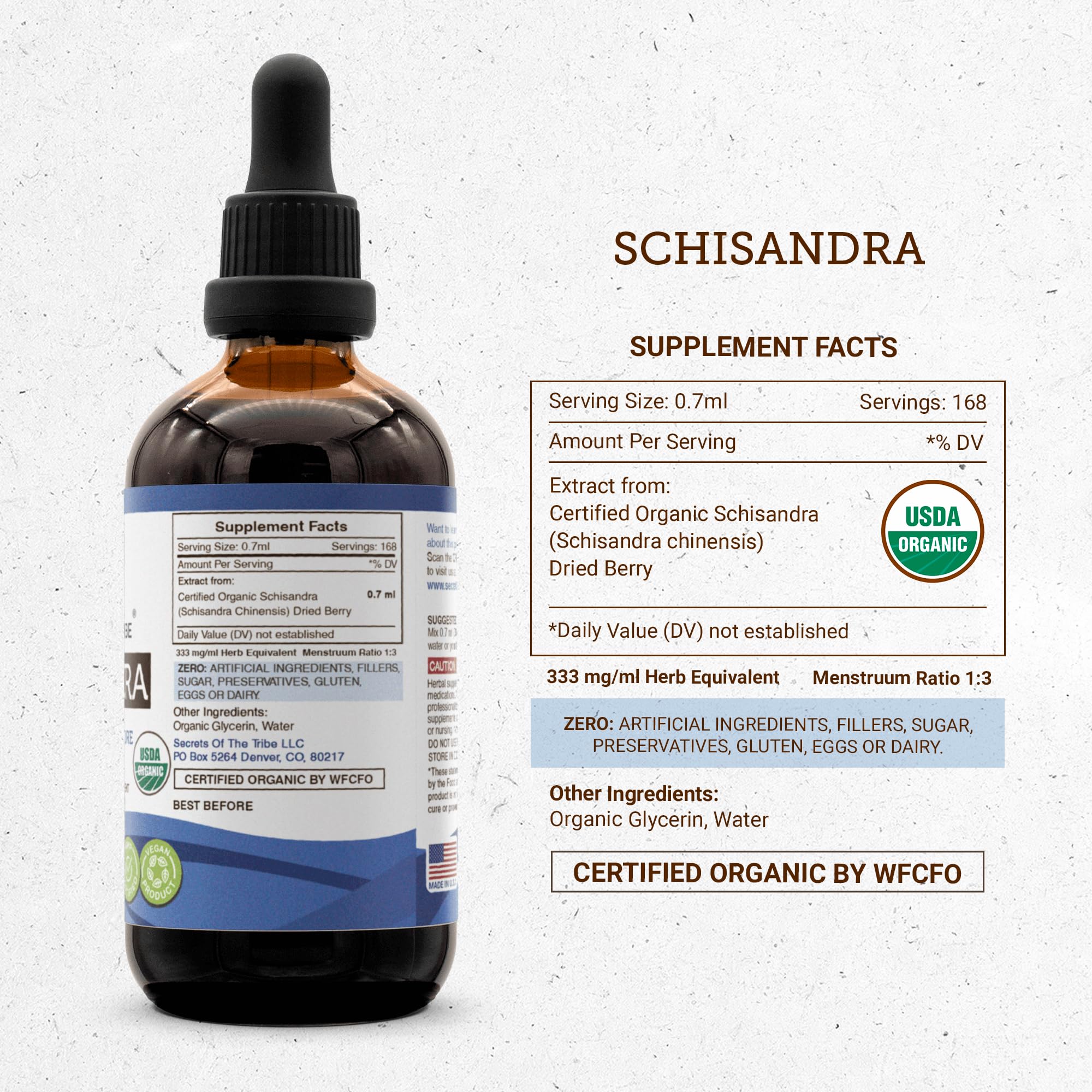 Secrets of the Tribe Schisandra Berry Extract side view