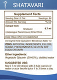 Secrets of the Tribe Shatavari 141g ingredients list