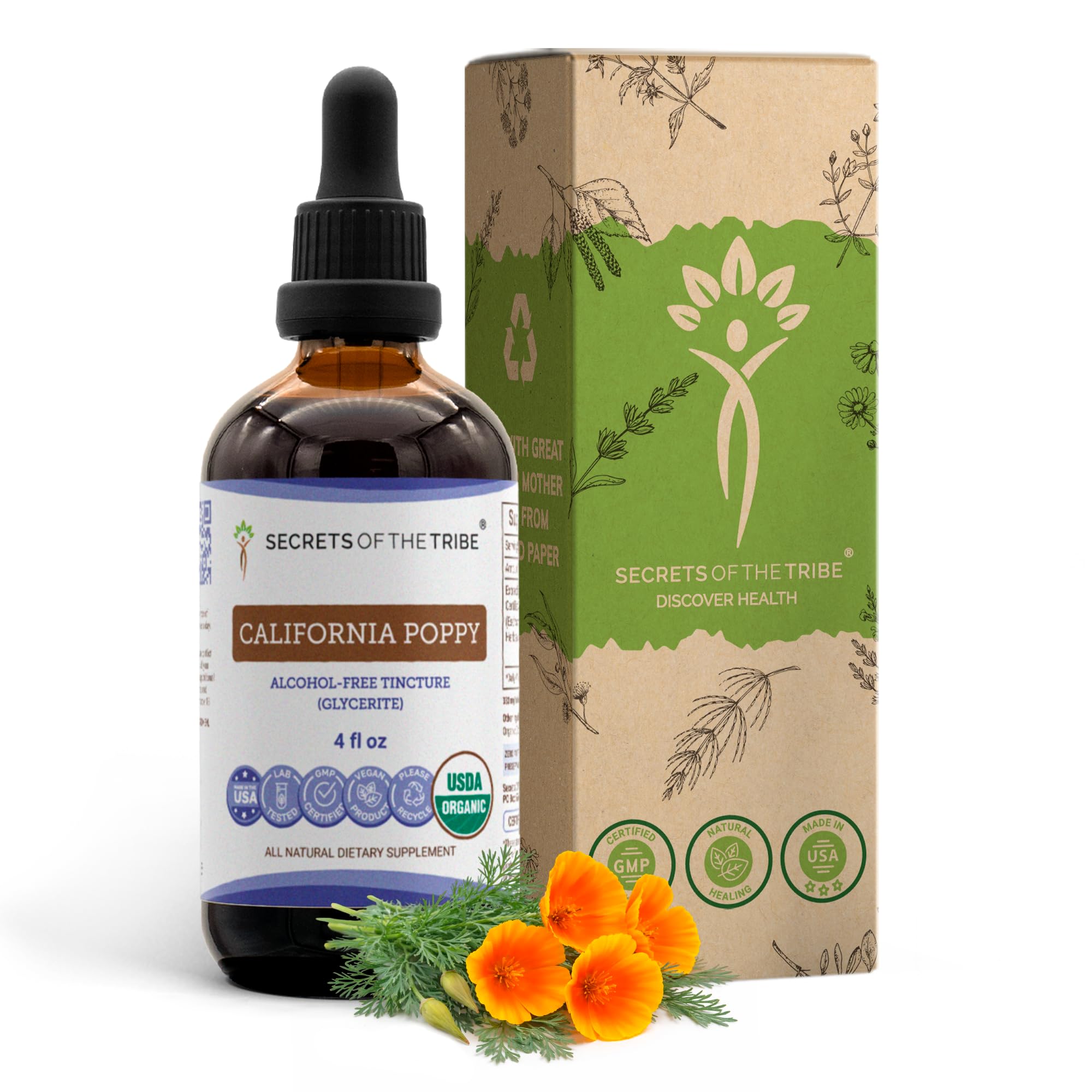 Secrets of the Tribe Sleep Tincture front view with label