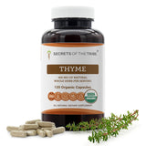Secrets of the Tribe Thyme Capsules front view with packaging