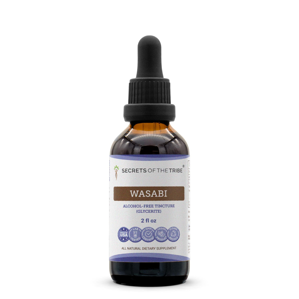 Secrets of the Tribe Wasabi Dried Root Herbal Supplement front view