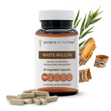 Secrets of the Tribe White Willow Bark Capsules front view