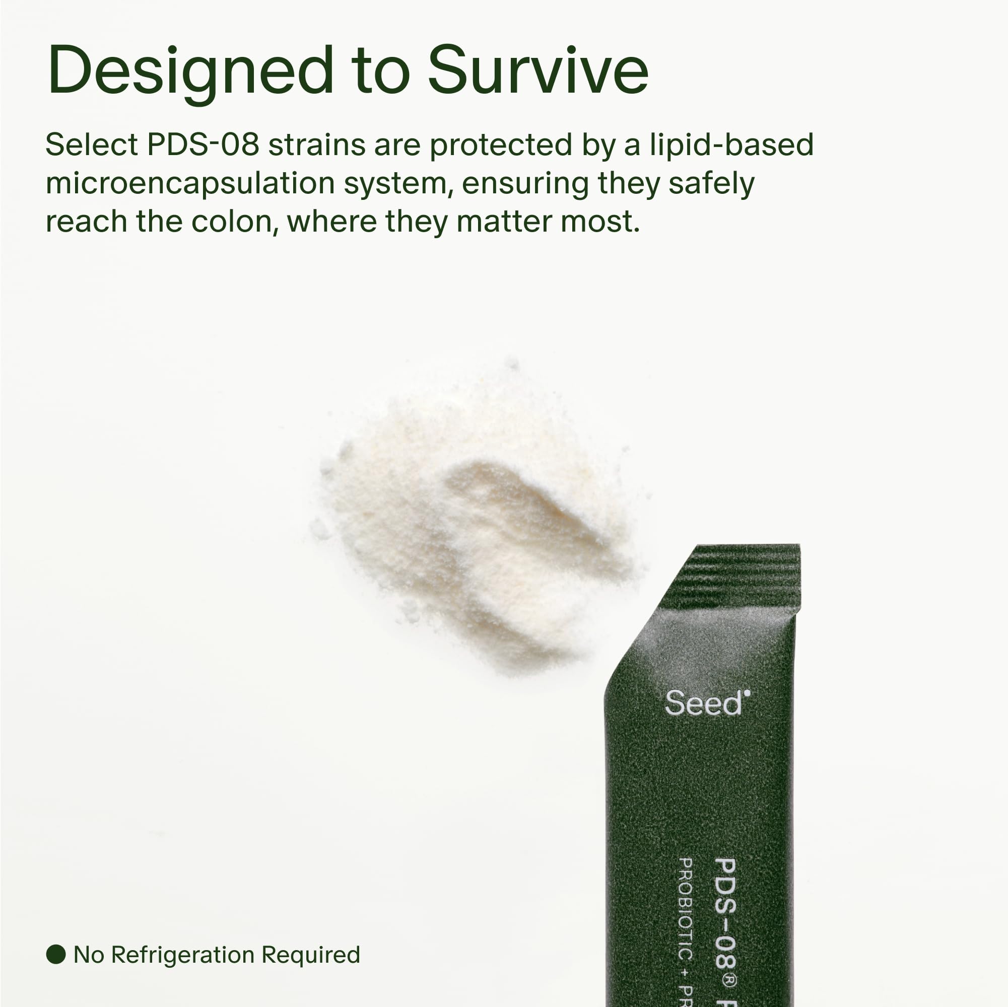 Seed PDS-08 supplement in a child's hand