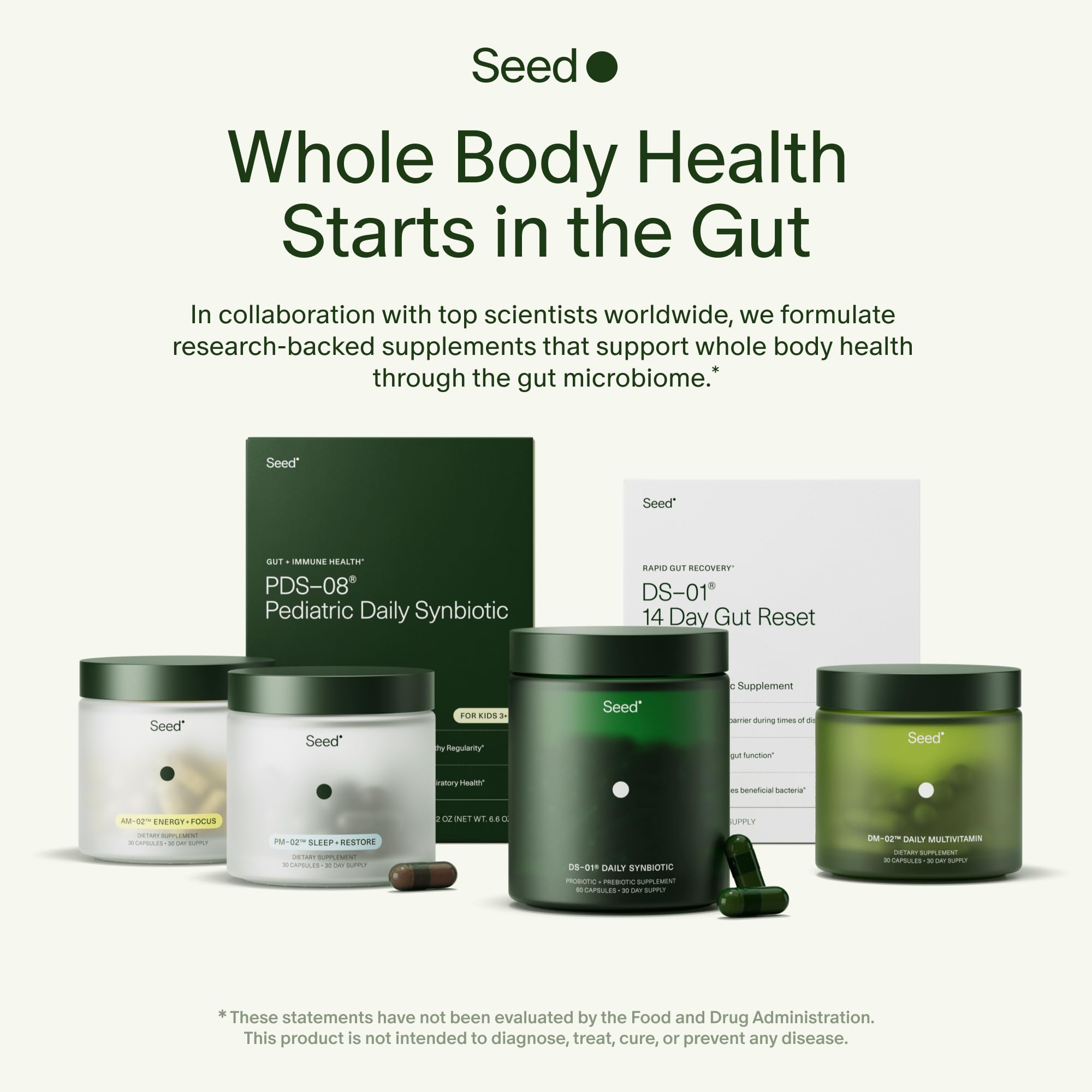 Seed PDS-08 supplement in a glass of water