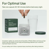 Seed PM-02 Sleep + Restore capsules in a hand