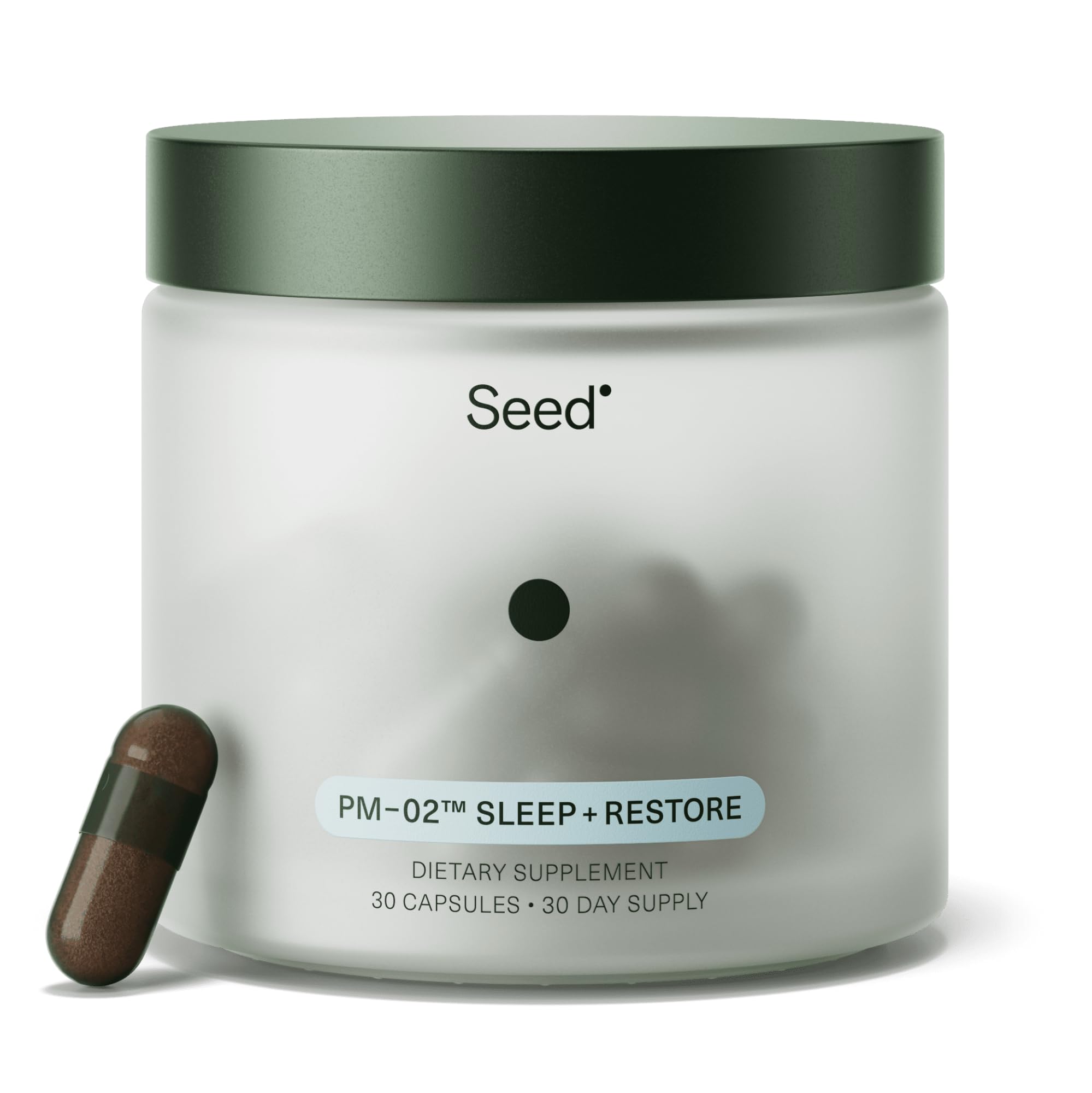 Seed PM-02 Sleep + Restore jar front view