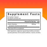 Seeking Health Acetyl-L-Carnitine 500mg supplement capsules side view