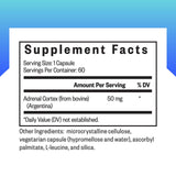 Seeking Health Adrenal Cortex Extract 50mg capsules side view