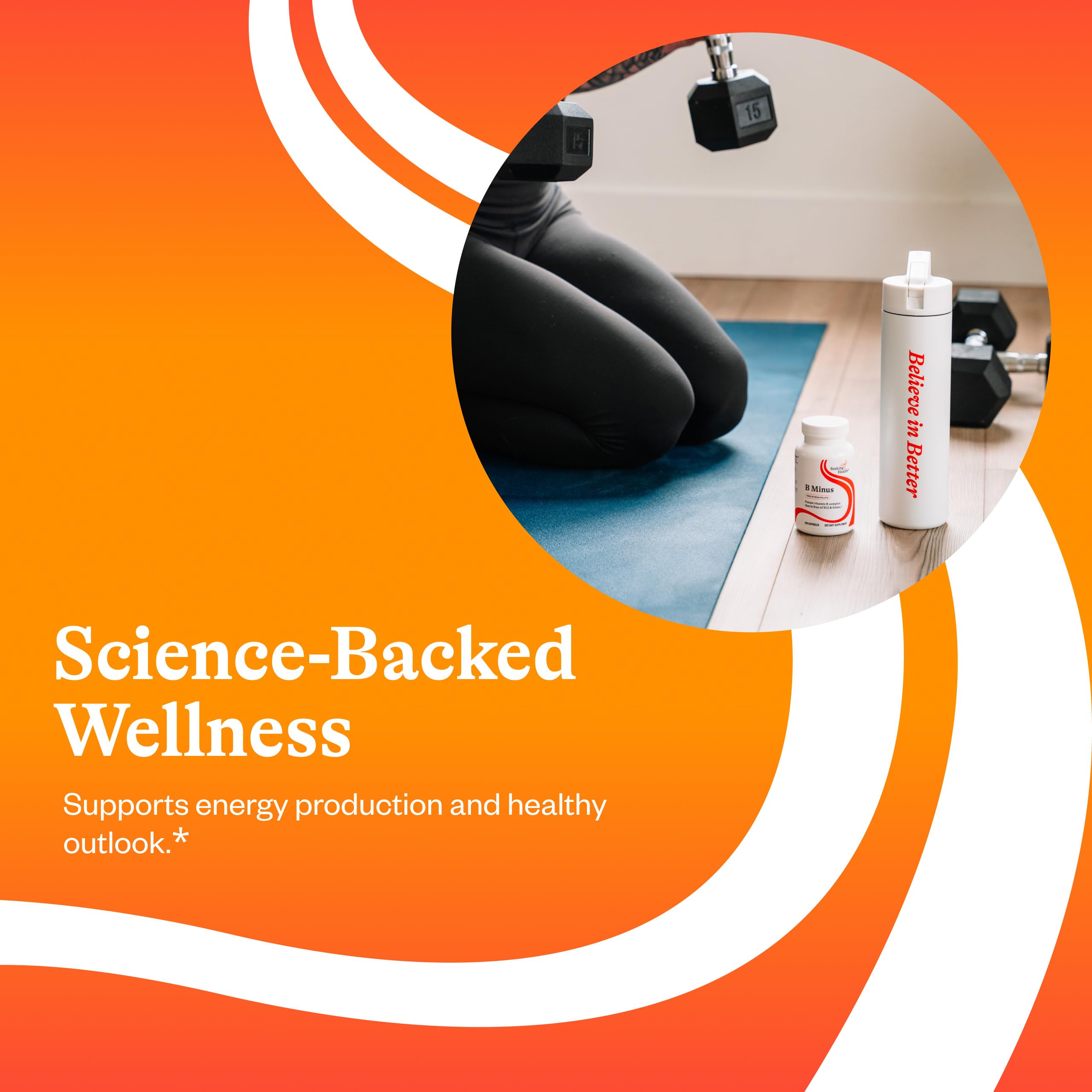 Seeking Health B Complex Supplement back view with ingredient list