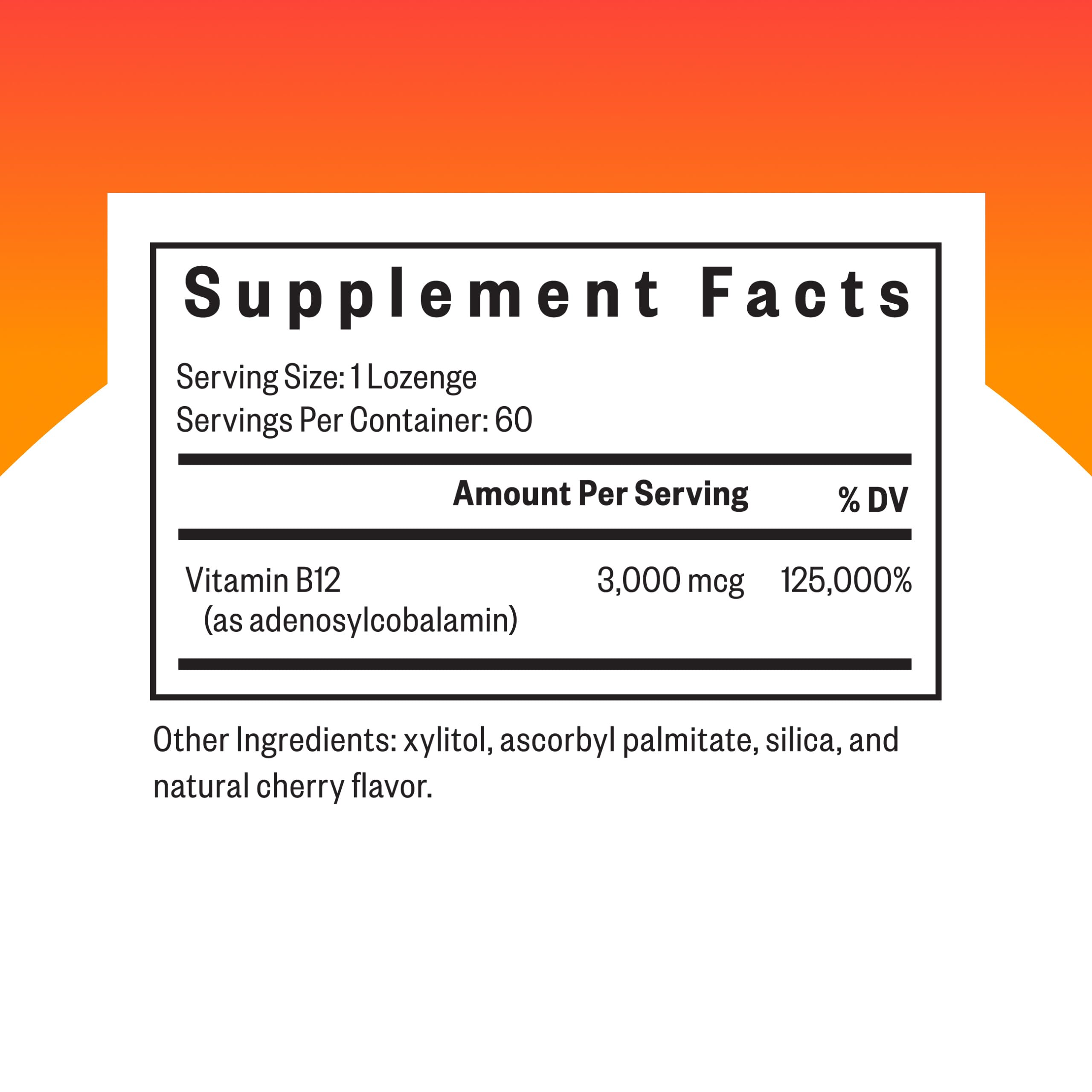 Seeking Health B12 Lozenge 3000mcg cherry flavour packaging