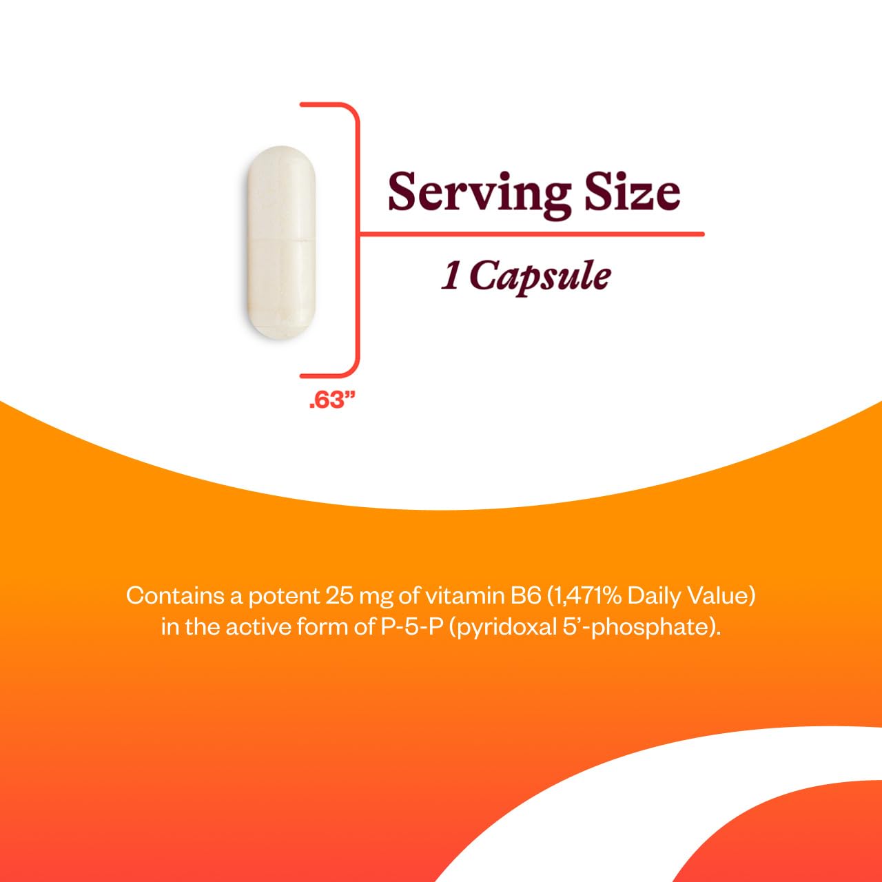 Seeking Health B6 Supplement 25mg side view of packaging