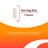 Seeking Health B6 Supplement 25mg side view of packaging
