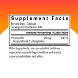 Seeking Health B6 Supplement 25mg vegetarian capsule close-up