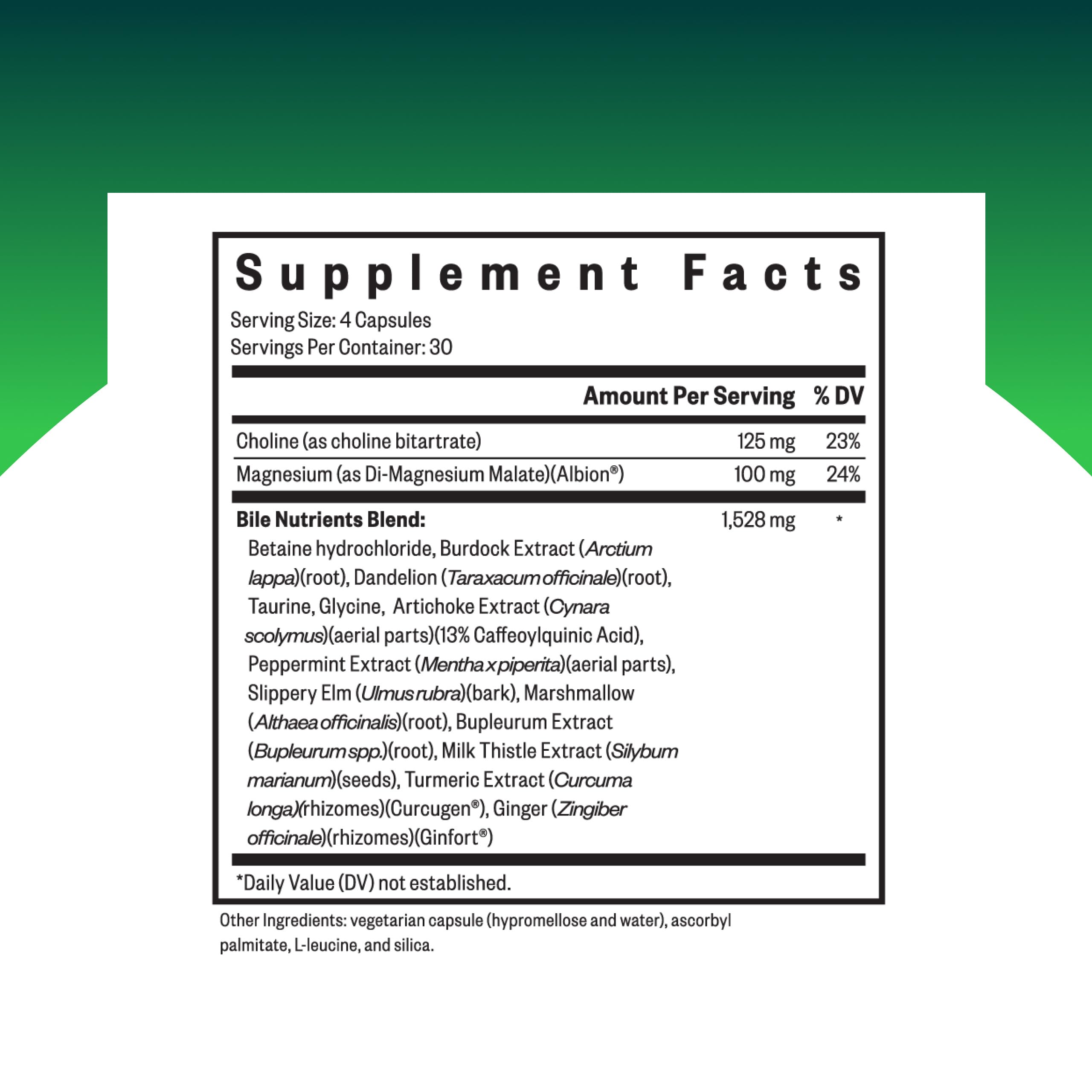 Seeking Health Bile Nutrients bottle with label