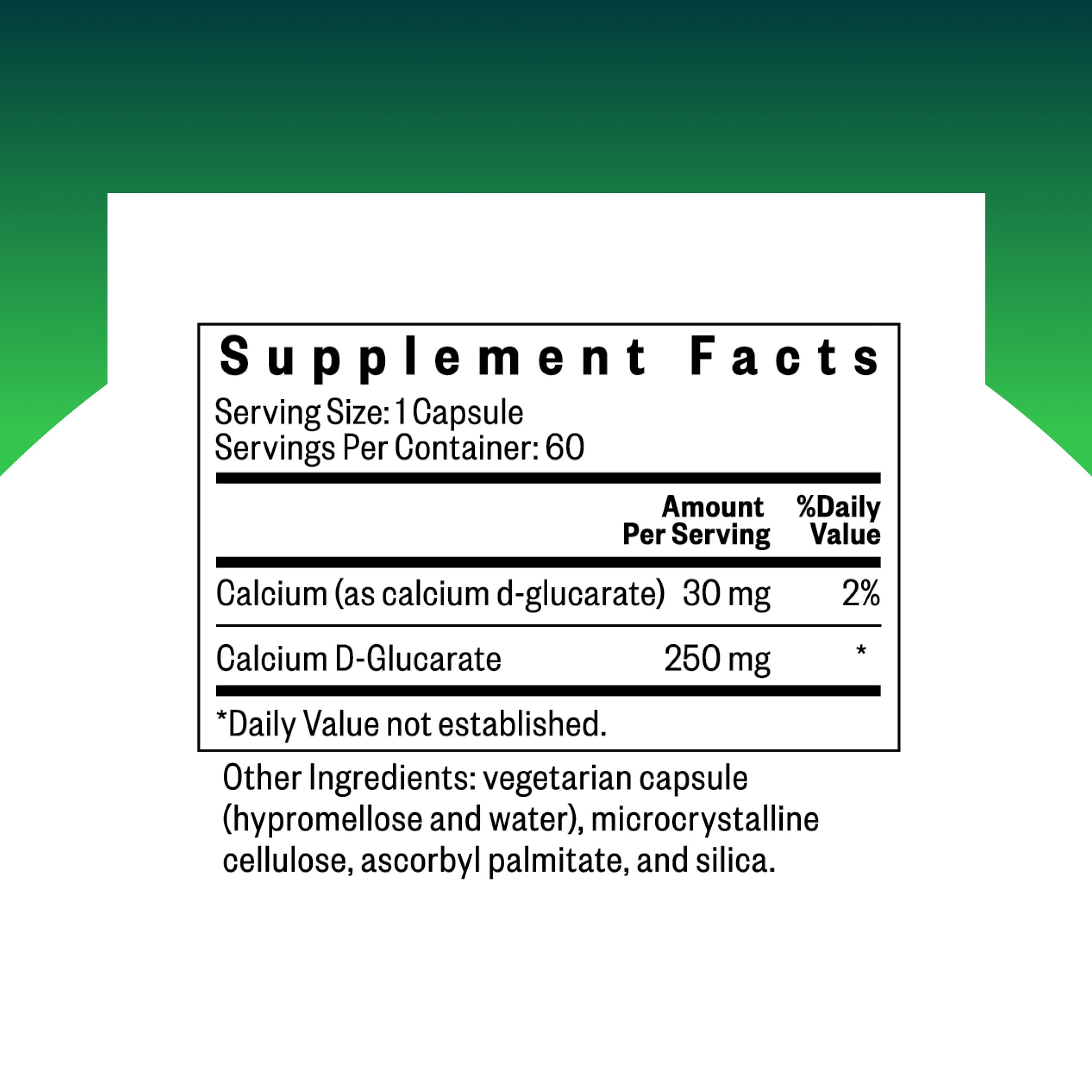 Seeking Health Calcium D-Glucarate Supplement capsule close-up