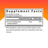 Seeking Health Chelated Zinc Lozenges packaging side view