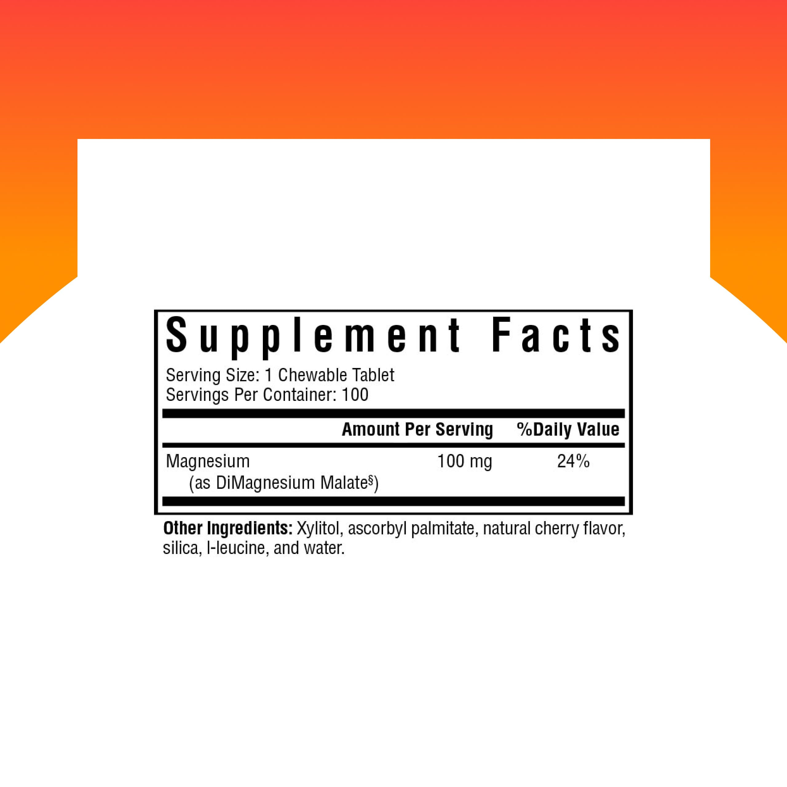 Seeking Health Chewable Magnesium Supplement packaging with cherry flavour
