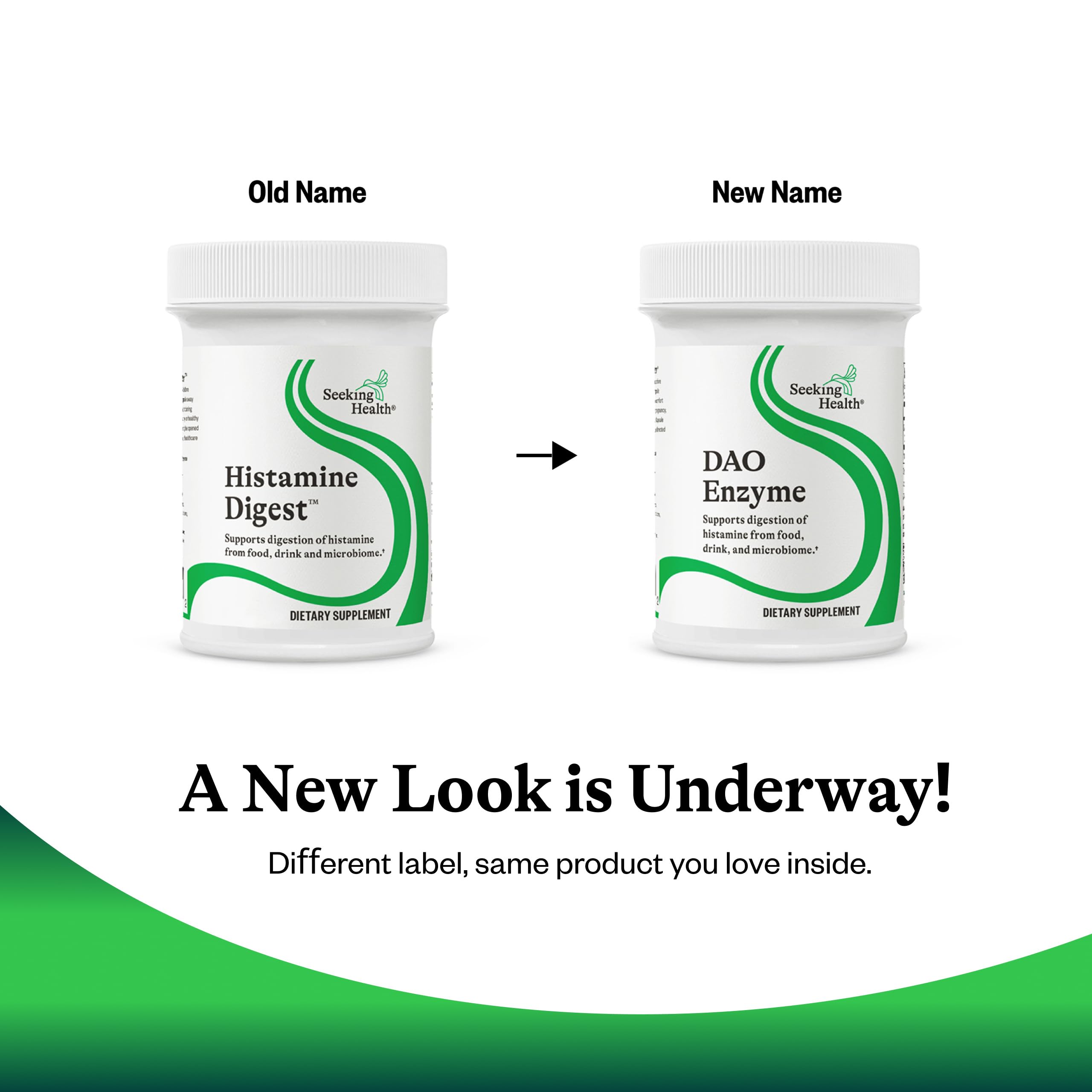 Seeking Health DAO Enzyme Supplement with a glass of wine