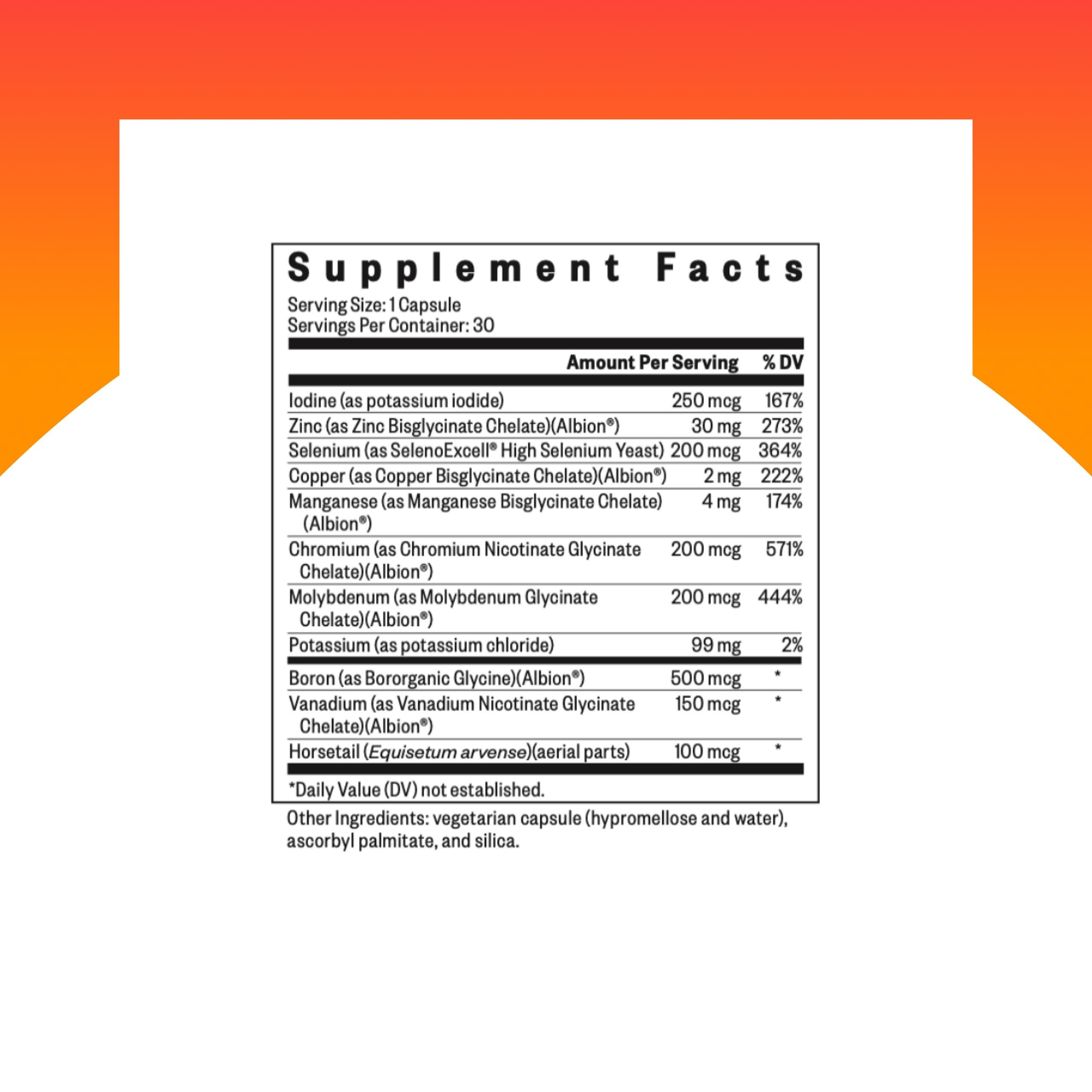 Seeking Health Essential Trace Mineral Supplement side view