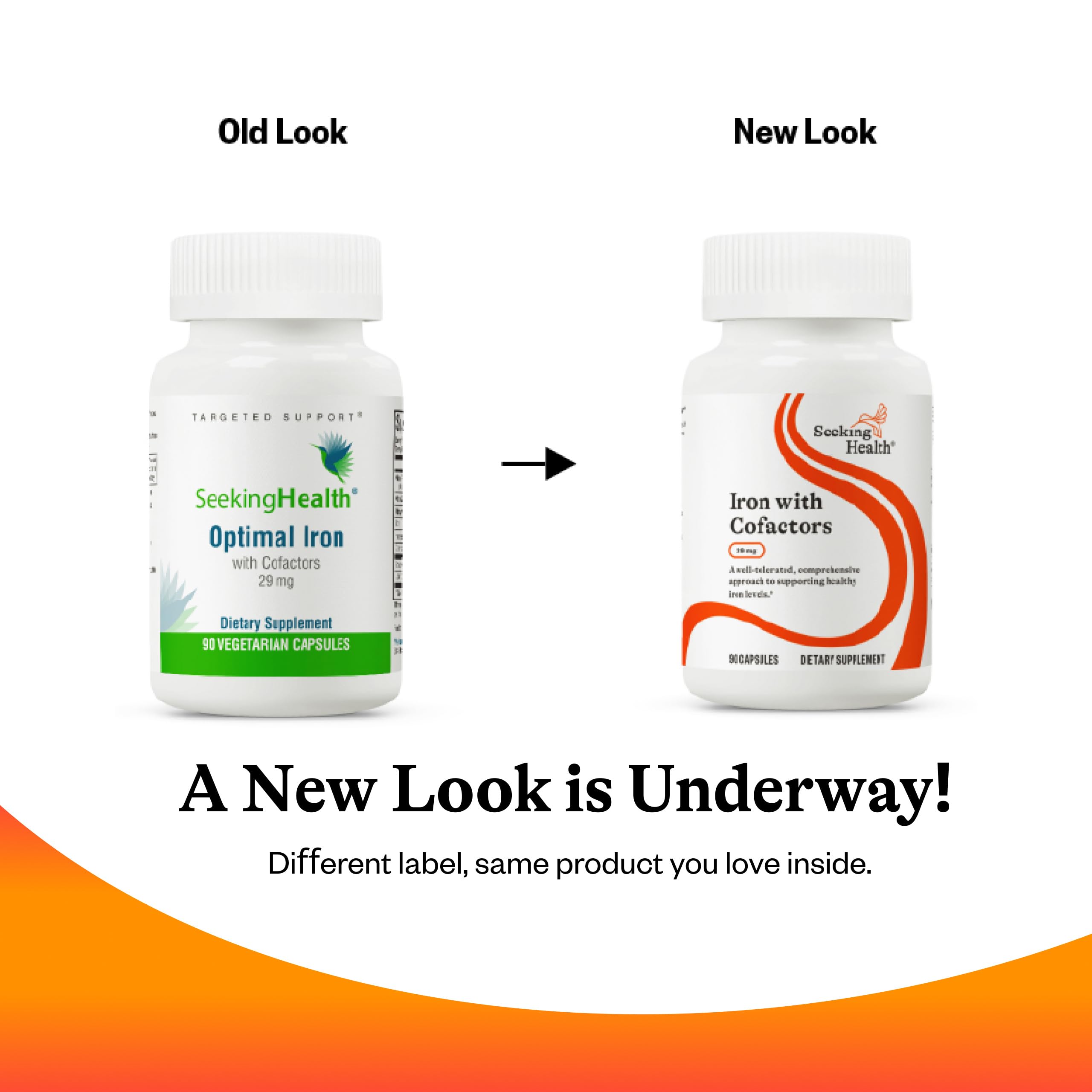 Seeking Health Iron Complex Supplement close-up of capsules