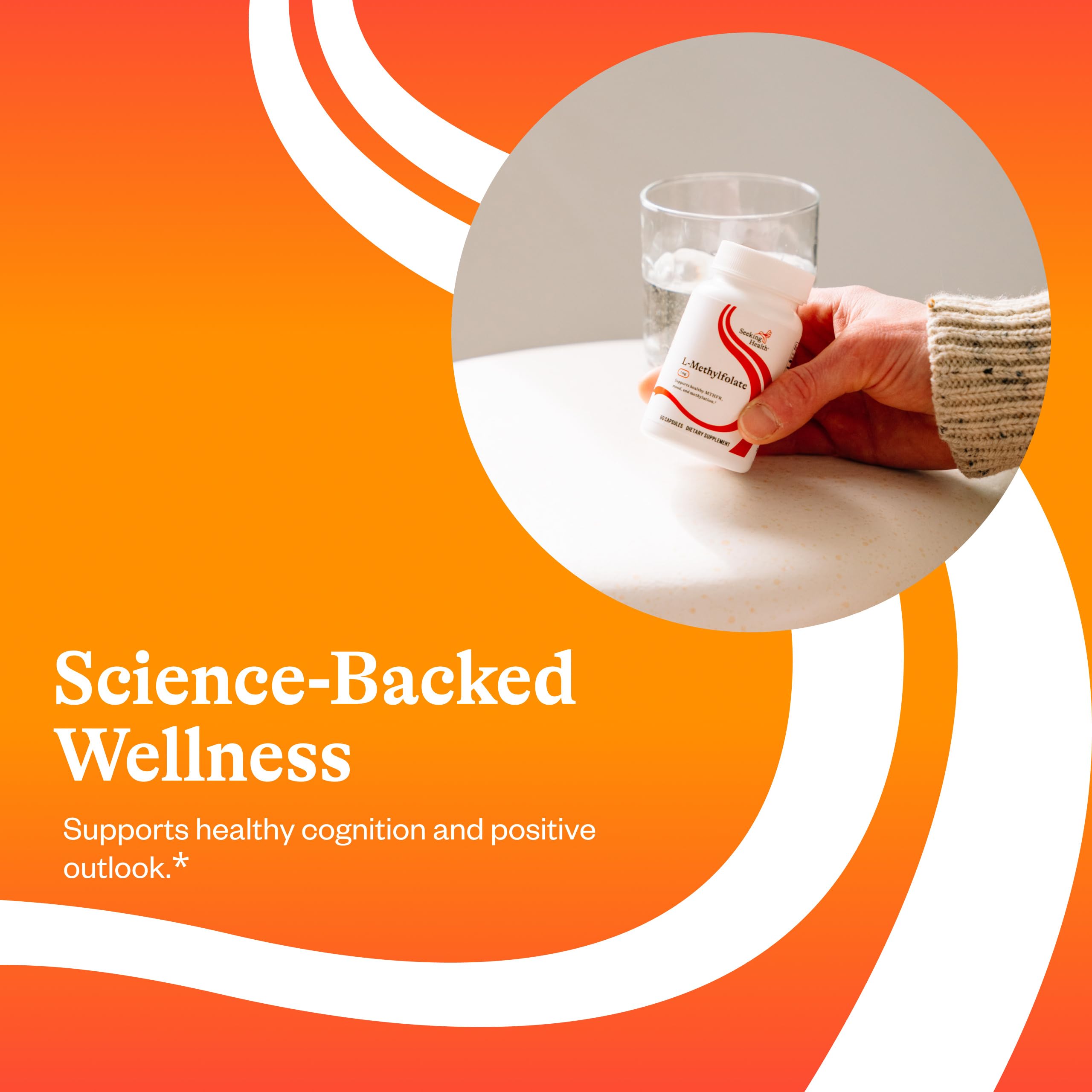 Seeking Health L-5-MTHF Supplement 1700mcg capsule close-up