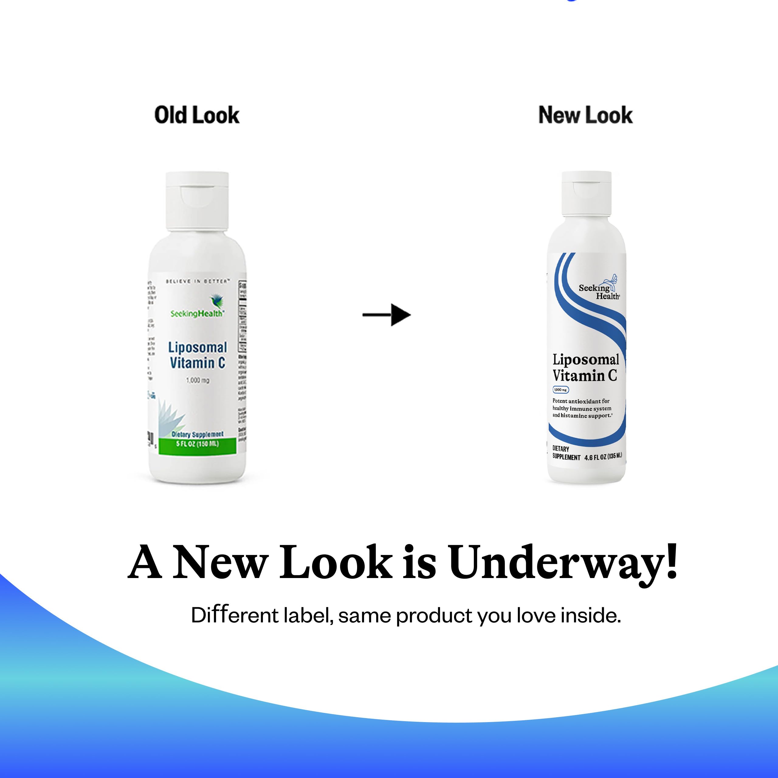 Seeking Health Liposomal Vitamin C 1000mg liquid supplement with a measuring cap