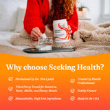 Seeking Health Magnesium Glycinate Powder on a kitchen counter
