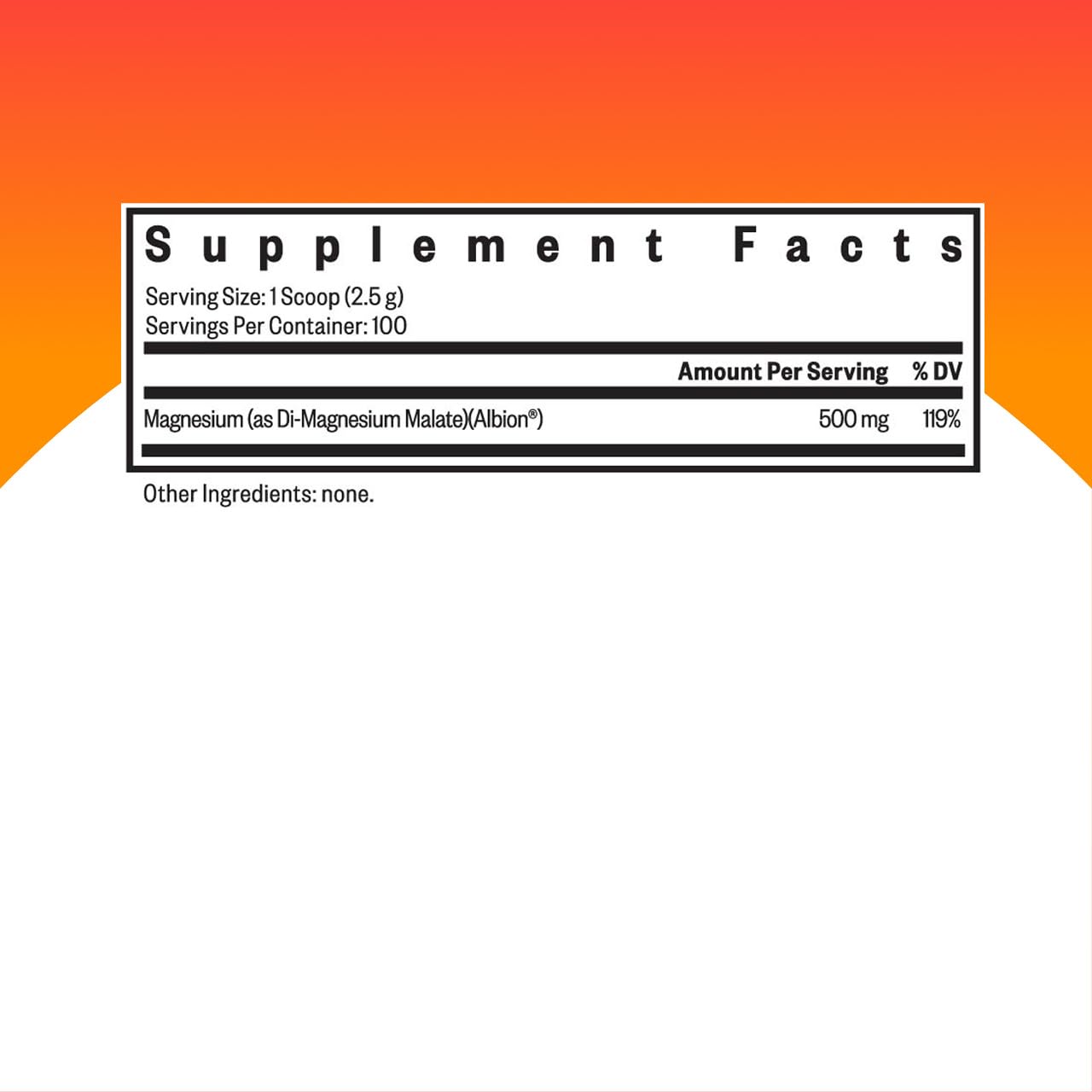 Seeking Health Magnesium Supplement Powder 500mg back view