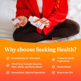Seeking Health Magnesium Supplement with Vitamin B6 125mg capsules in a hand