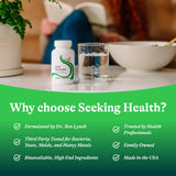 Seeking Health Milk Thistle Supplement on a wooden table