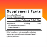 Seeking Health Molybdenum Glycinate Chelate 500 mcg supplement side view