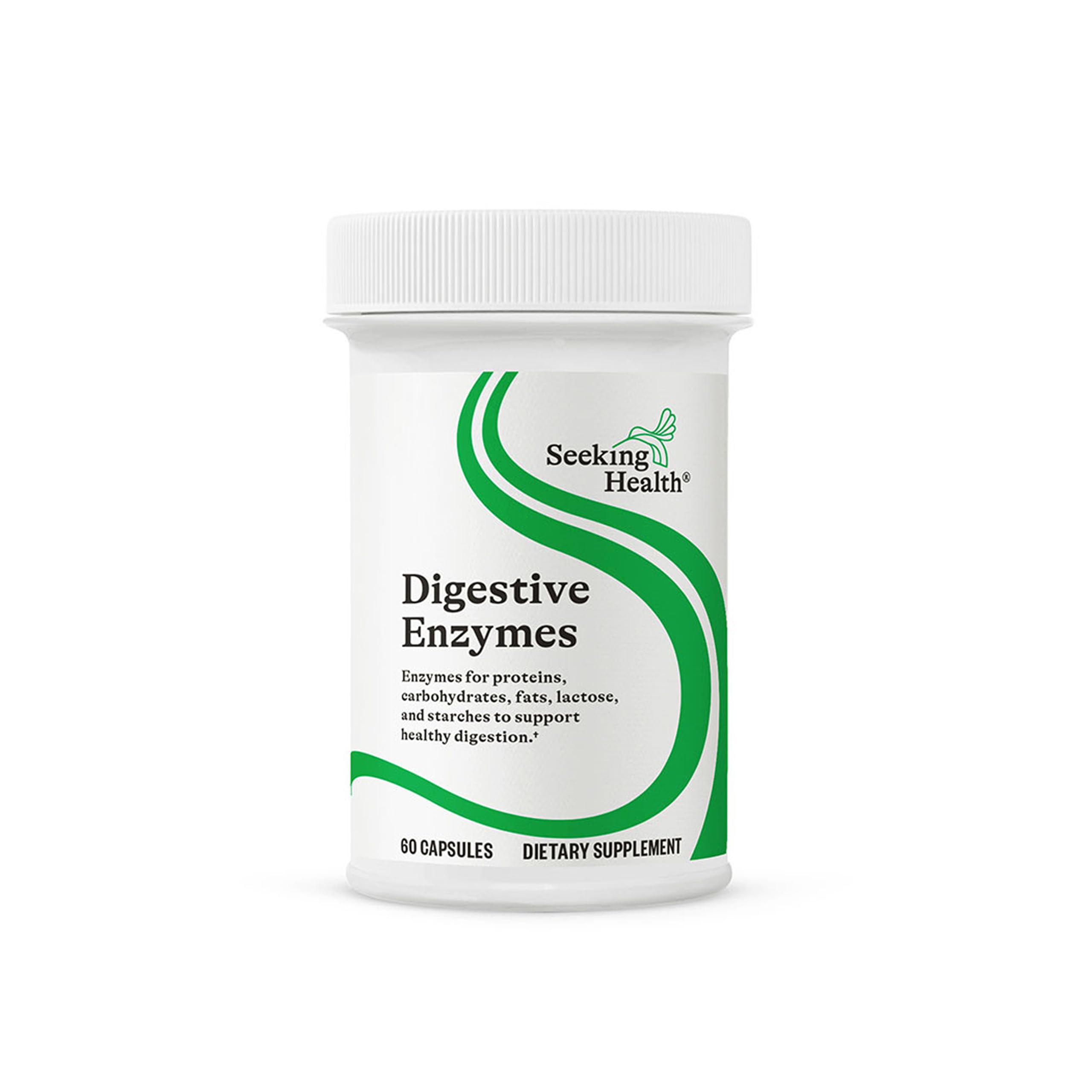 Seeking Health Multi-Enzymes Supplement 800mg vegetarian capsules front view