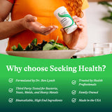 Seeking Health Multi-Enzymes Supplement on a wooden table