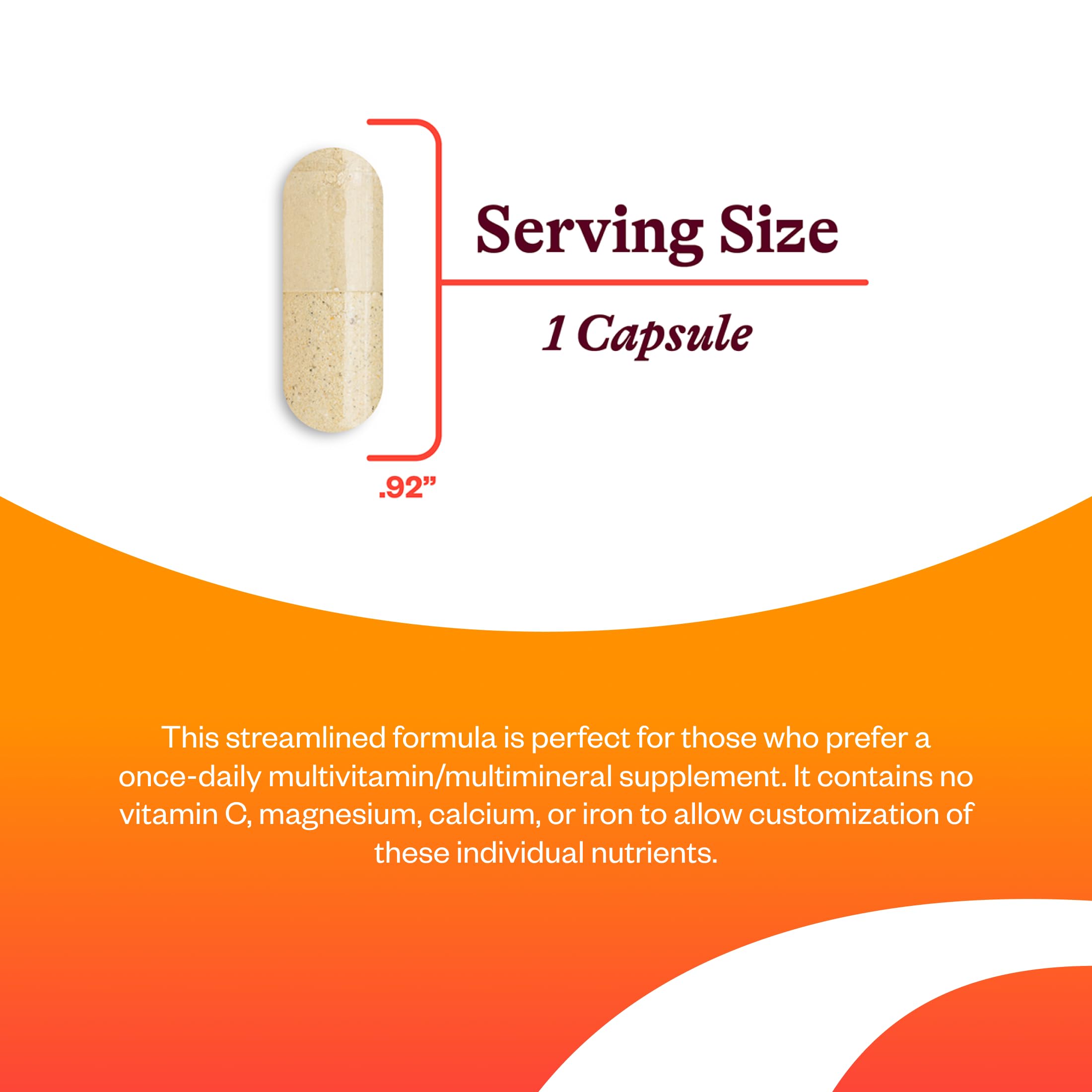 Seeking Health Multivitamin back view with ingredient list