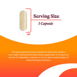 Seeking Health Multivitamin back view with ingredient list