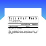 Seeking Health NAC Supplement 500mg N-Acetyl-L-Cysteine capsule side view