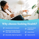 Seeking Health NAC Supplement 500mg N-Acetyl-L-Cysteine capsules on a table