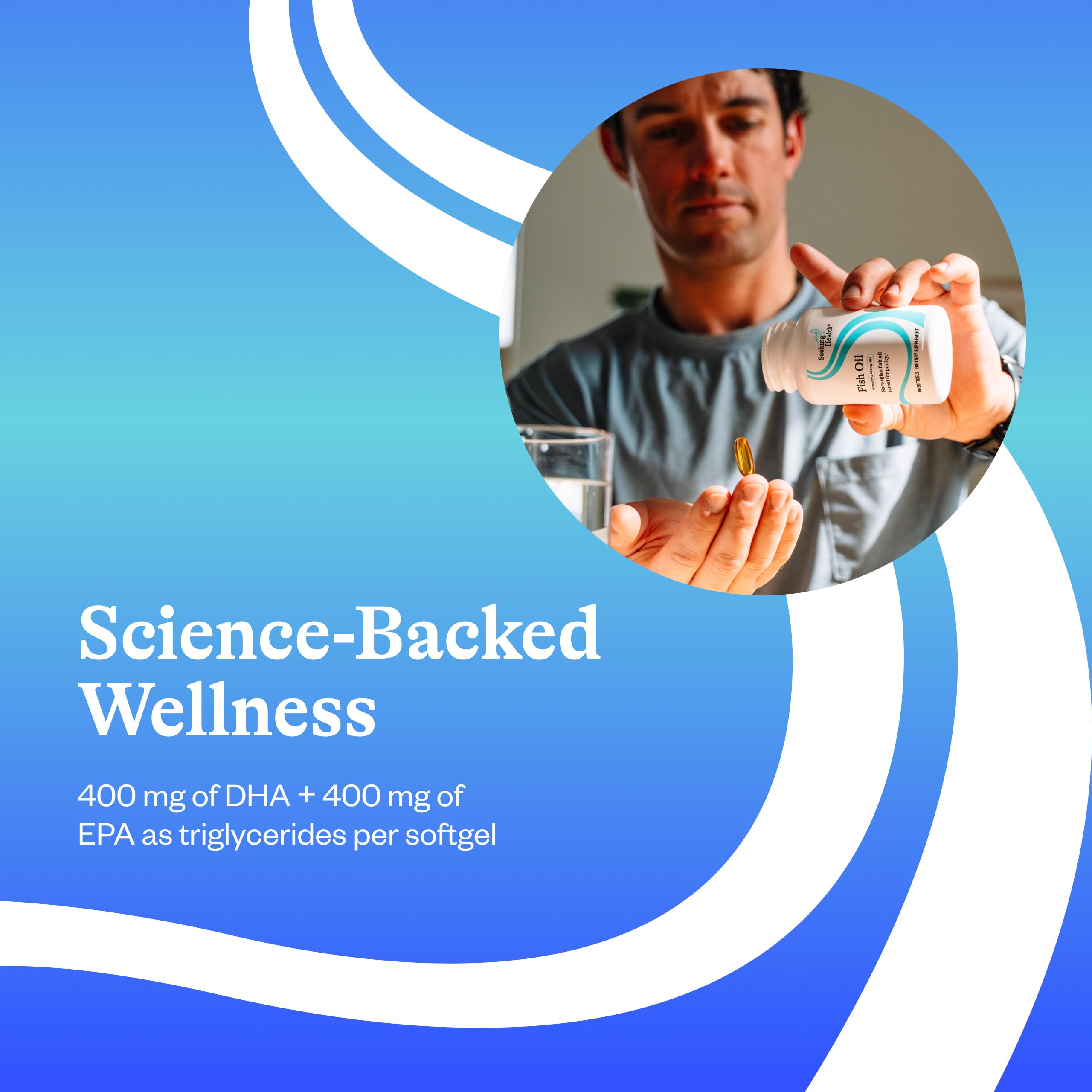 Seeking Health Optimal Fish Oil Softgels back view