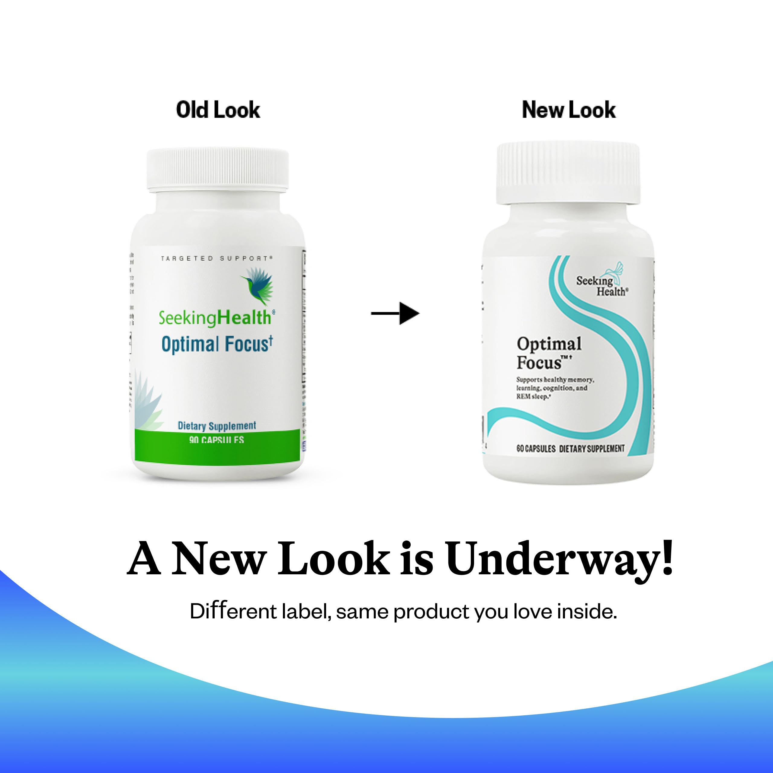 Seeking Health Optimal Focus supplement on a wooden table