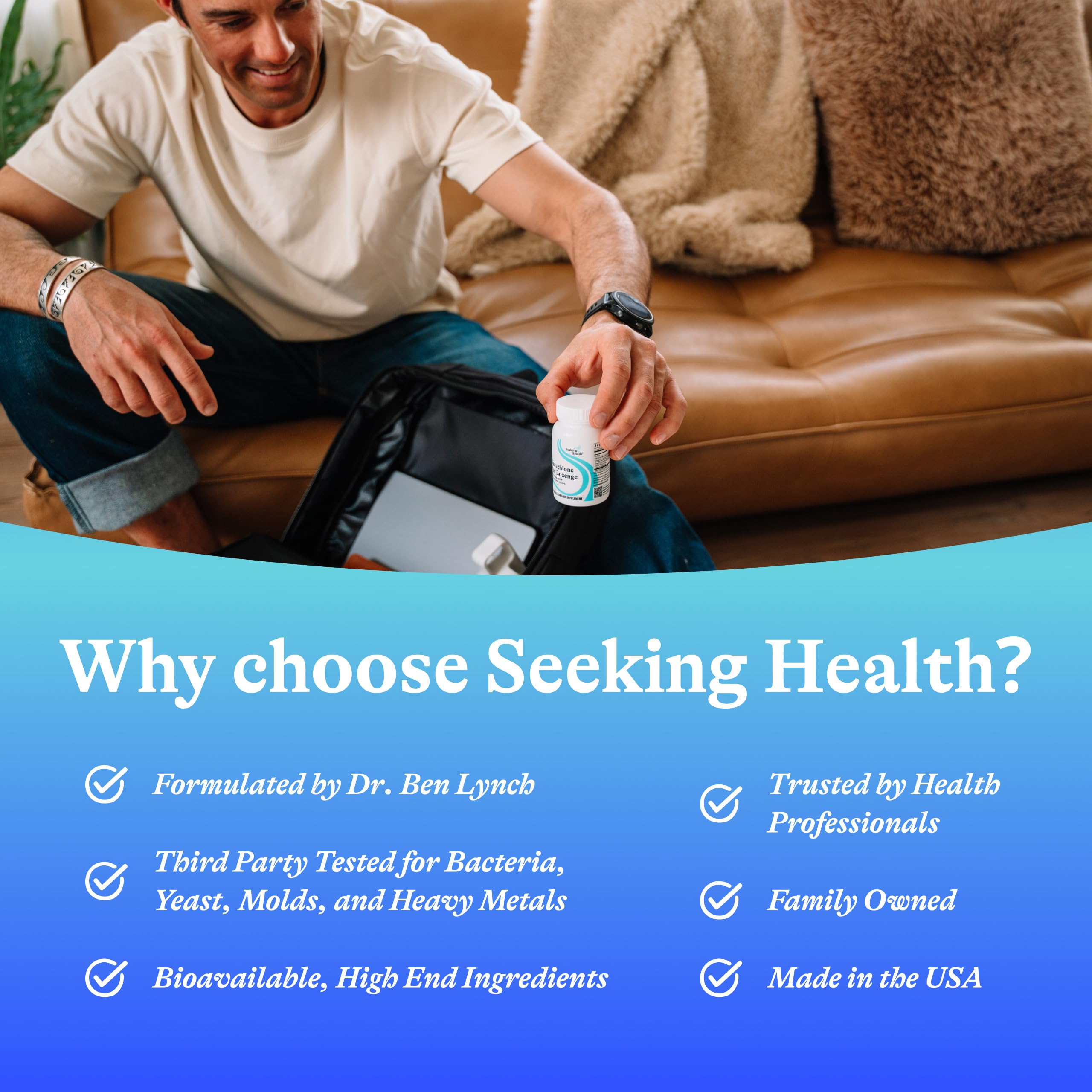 Seeking Health Optimal Glutathione Plus Lozenges with fresh ingredients