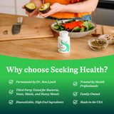 Seeking Health Ox Bile Supplement 125mg on a wooden table
