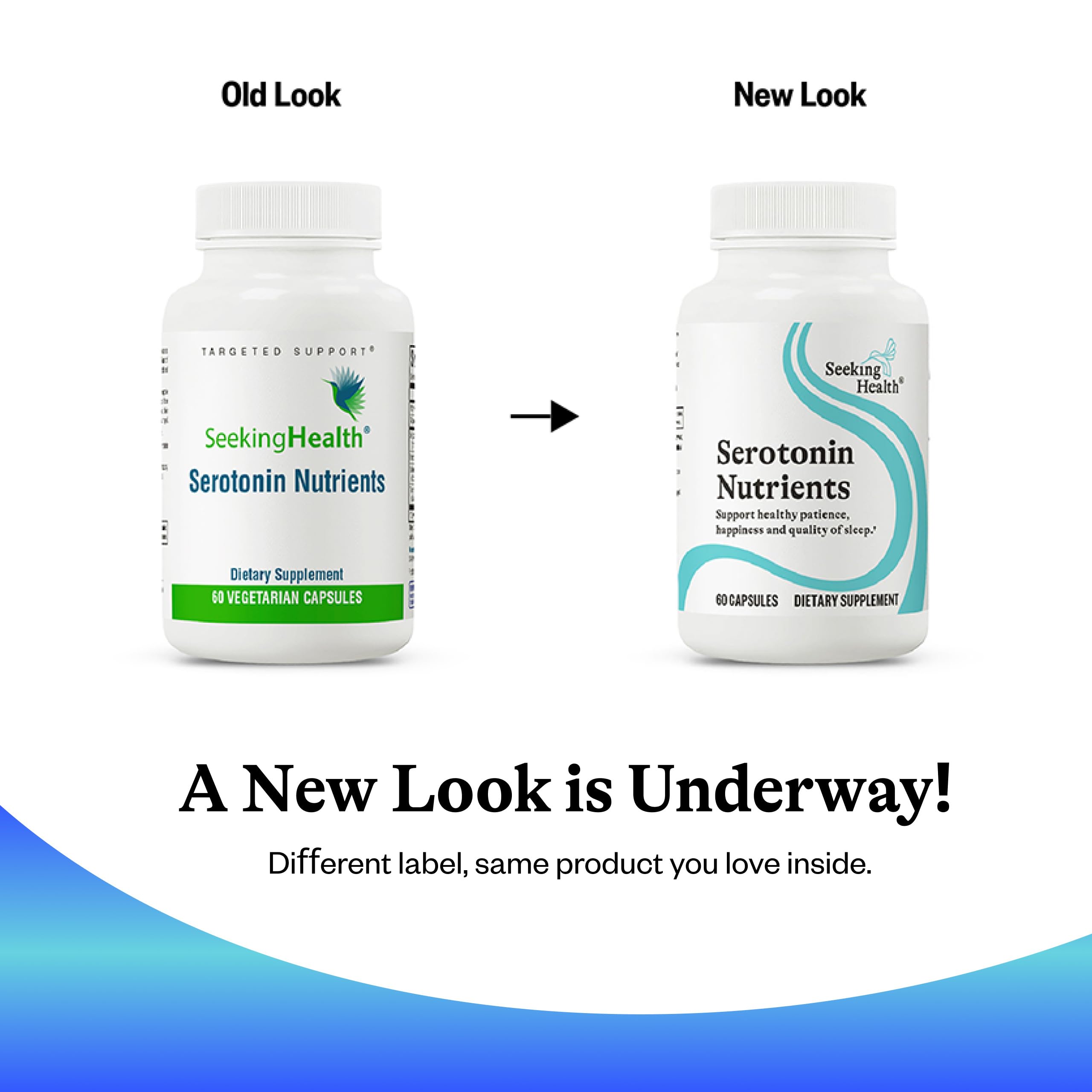 Seeking Health Serotonin Nutrients 5-HTP Supplement with a measuring spoon