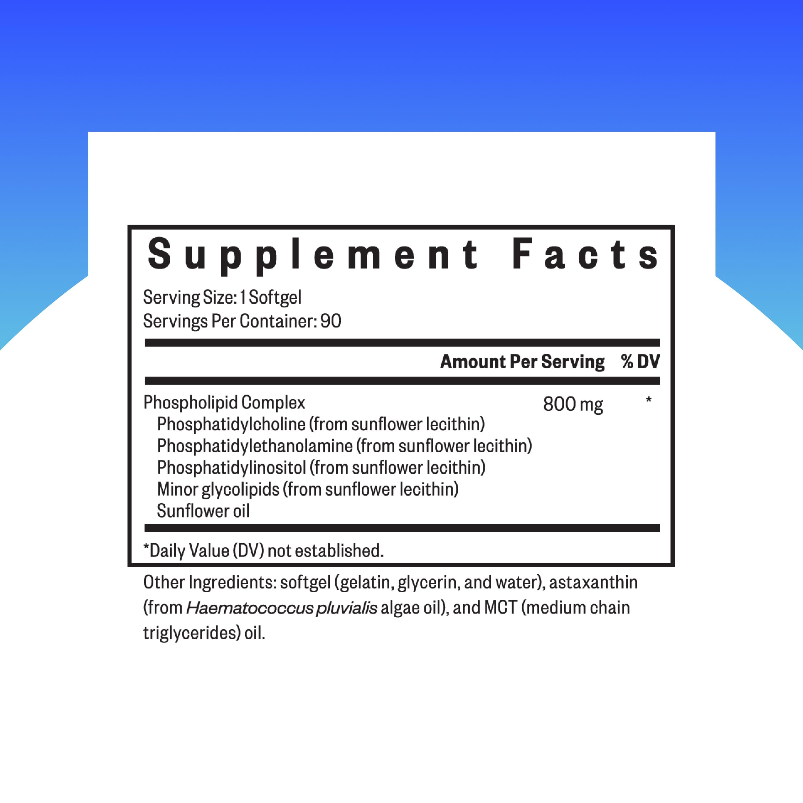 Seeking Health Sunflower Lecithin Supplement 800mg side view