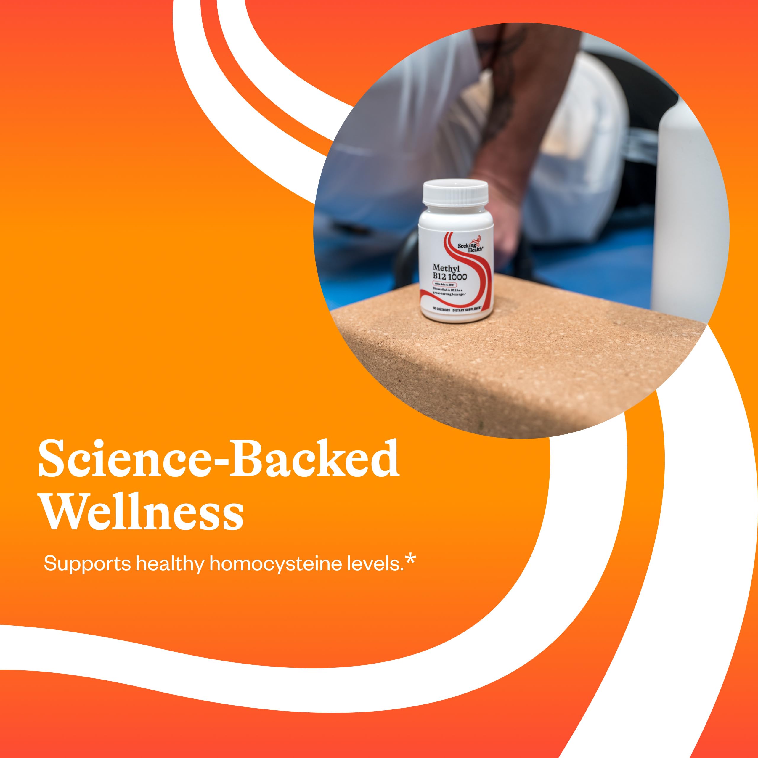 Seeking Health Vitamin B12 Lozenges on a wooden table