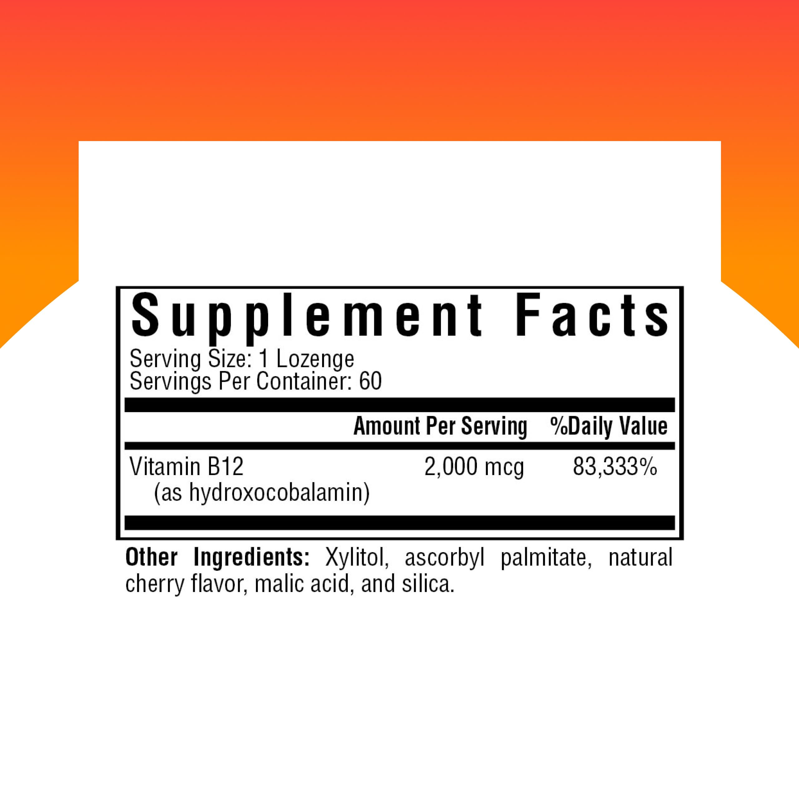 Seeking Health Vitamin B12 Lozenges packaging side view
