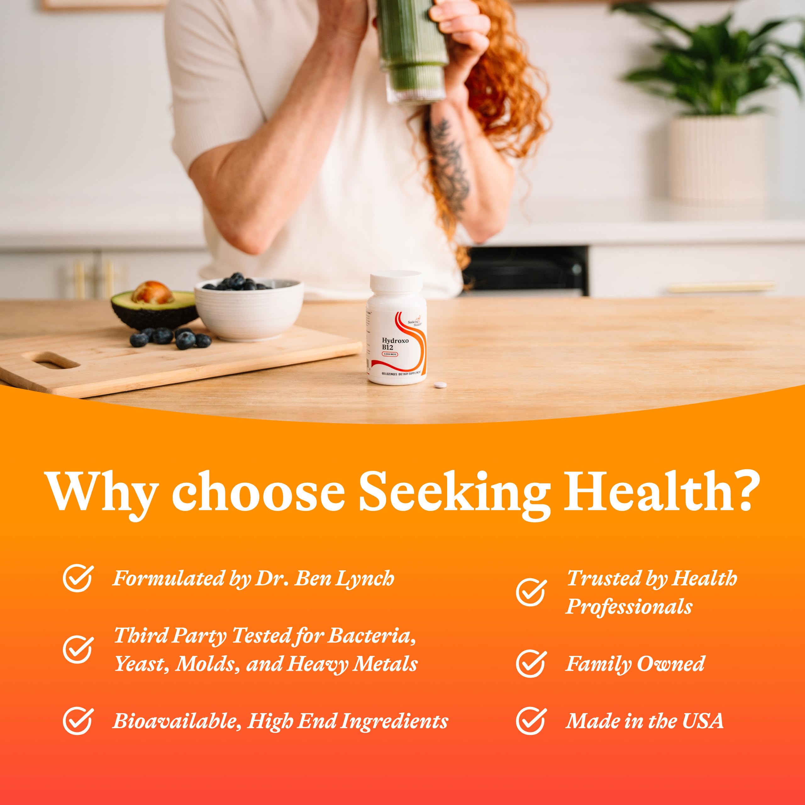 Seeking Health Vitamin B12 Lozenges with fresh cherries