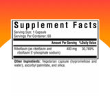 Seeking Health Vitamin B2 Riboflavin 400mg capsules side view