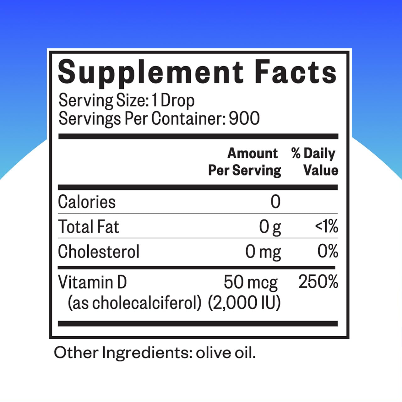 Seeking Health Vitamin D3 Drops label close-up