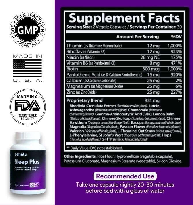 SEHATU Sleep Plus Supplement lifestyle scene on bedside table
