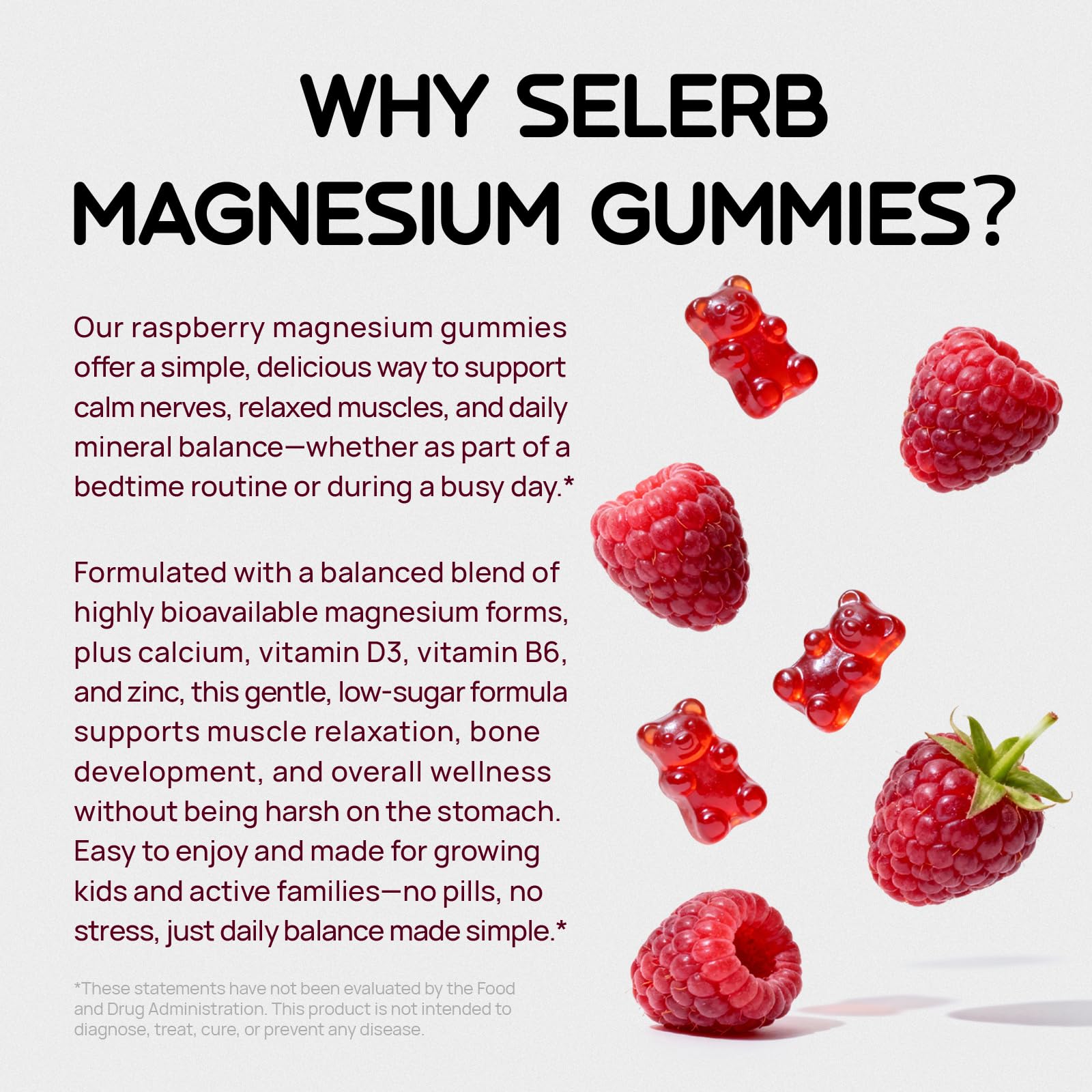 Selerb Magnesium Glycinate Gummies on a kitchen counter